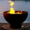 Stahlfeuer Pit Bowl For Outdoor Camping hölzerne brennende Hemisphäre Corten